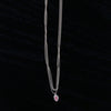 OLIO E ACETO Tanabata Special Collection Sterling Silver Rhodonite Flower Pendant Necklace OLIO-OA13N37-YFC Silver/Pink Orange